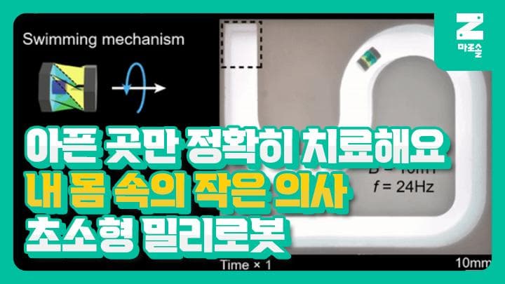 약물을 신속 정확하게 배달해요. 초소형 밀리로봇