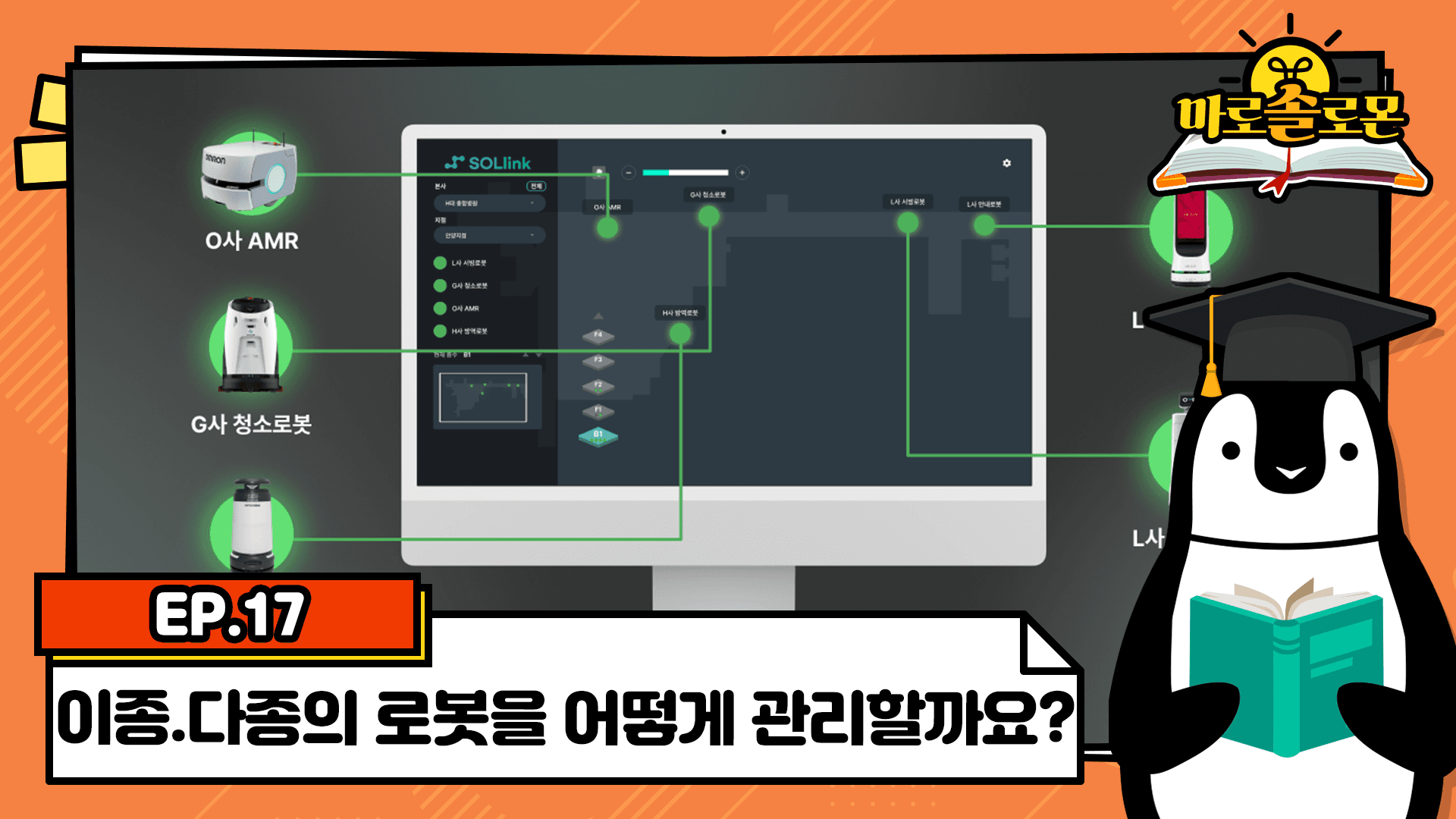 이종.다종의 로봇을 어떻게 관리할까요? (로봇관제시스템 그 이상의 솔링크)